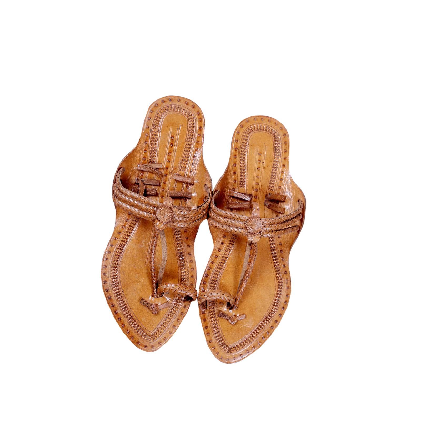 Brown Color Kolhapuri Leathe for Women1