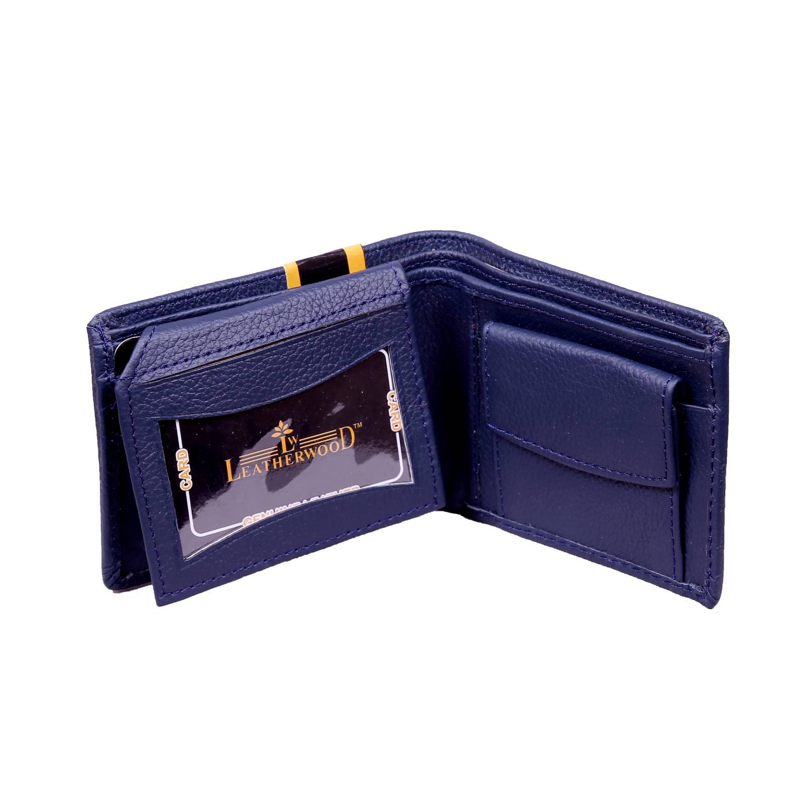 Leatherwood Navy Blue Color Leather Wallet 2