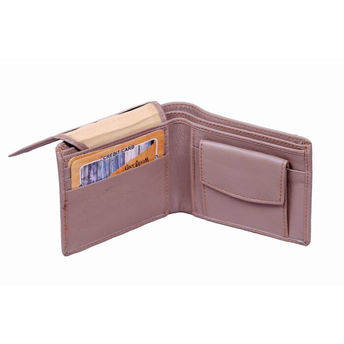 Woodland Light Purple color Leather Wallet 2 <div class="woocommerce-product-details__short-description"> <strong>Material:</strong> The pocket is constructed from leather, which can vary in texture, thickness, and color.The leather can be smooth, pebbled, embossed, or treated to create a specific finish. <strong>Functional Uses:</strong> Leather pockets serve a variety of functional purposes, such as storing personal items, holding tools or gadgets, or providing quick access to small items. They are often found on jackets, where they might hold a wallet or phone, or on bags, where they can keep items organized. <strong>Decorative Uses:</strong> In addition to their functional role, leather pockets can be used as decorative elements. For example, a leather pocket on a jacket or coat can add a rugged or stylish flair. On bags or accessories, leather pockets can serve as a design feature that enhances the overall look. </div>